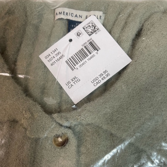 NWT Green teal American Eagle Eyelash Polo Fall Cozy Sweater Women’s XXL - Picture 5 of 5